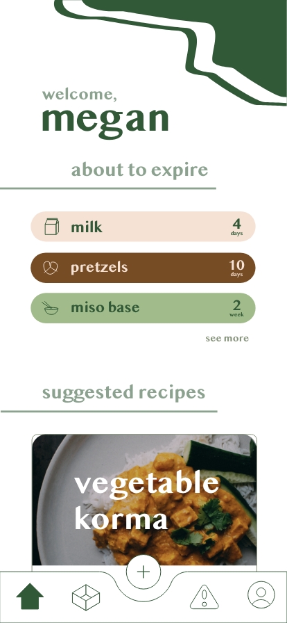 recipe and grocery list app design